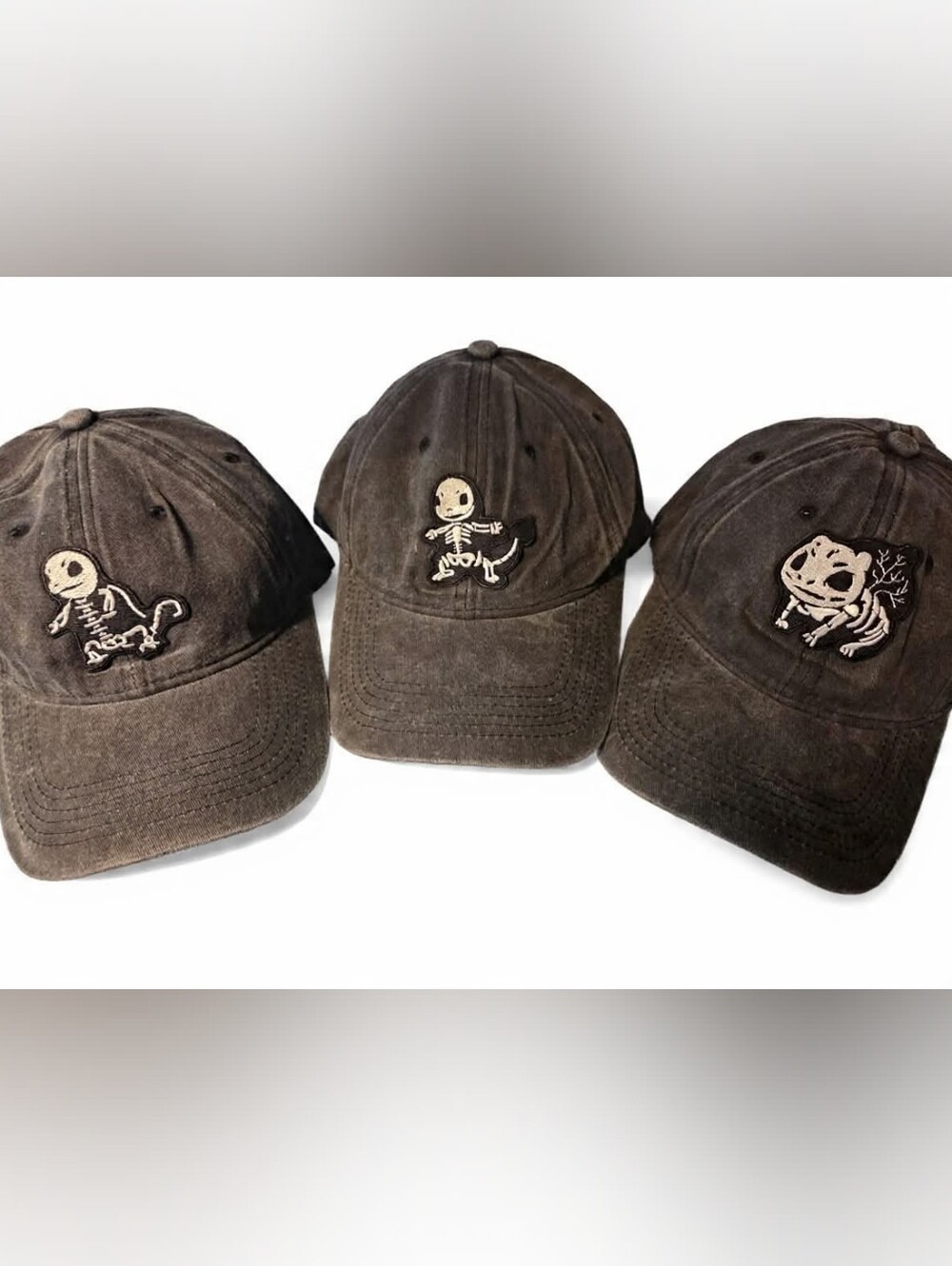 Skeleton Pokemon Embroidery Patch Baseball Hats